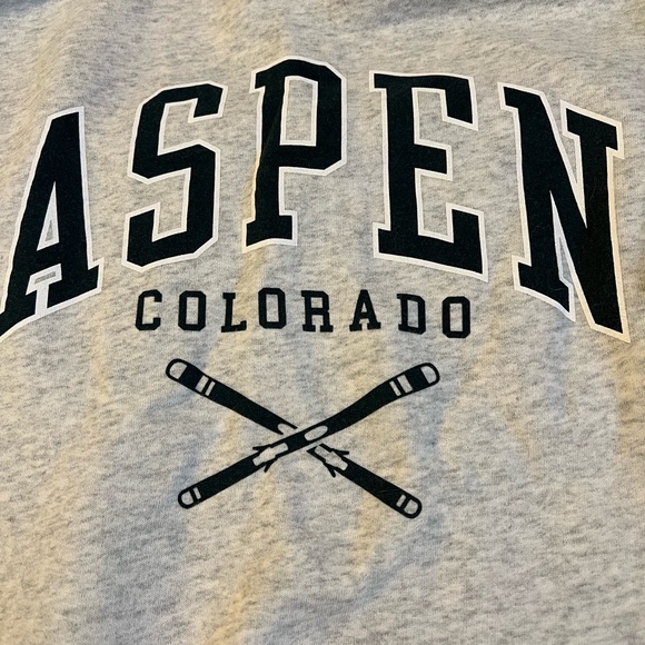 Abercrombie and fitch Aspen Colorado light Heather grey sweatshirt Xs - Picture 2 of 4